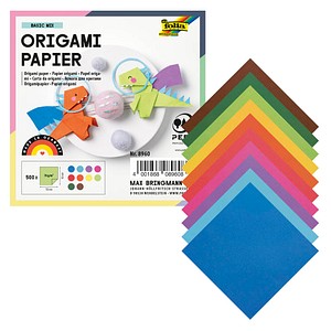4001868089608 - Origami-Faltblätter 10x10cm 70g farbig sortiert 8960 4001868089608 folia 8960 500 Blatt