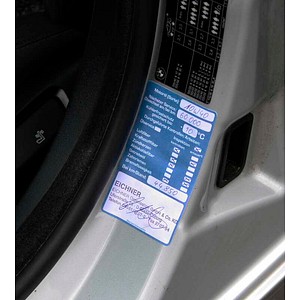 4052301105126 - Aufkleber Inspektion blau weiß 250 St