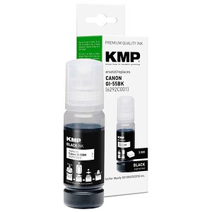 KMP  schwarz Tintenflasche kompatibel zu Canon GI55BK