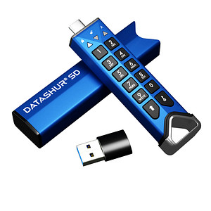 5060220253544 - datAshur SD - USB-Flash-Laufwerk mit integriertem microSD-Kartenleser - verschlüsselt - USB-C 32 Gen 1