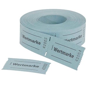 SIGEL Wertmarken-Rolle Wertmarke, blau, 1 Rolle