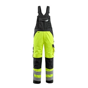 5711074280889 - MASCOT® unisex Warnschutz-Latzhose Newcastle gelb schwarz Größe 56