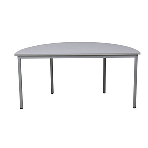 4260610840854 - Mehrzwecktisch grau halbrund Vierkantrohr grau 1400 x 700 x 750 cm 4260610840854 Gürkan