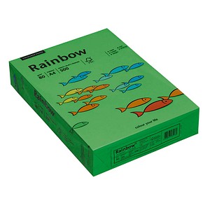 Rainbow Kopierpapier COLOURED PAPER intensivgrün DIN A4 80 g/qm 500 Blatt Rainbow Kopierpapier COLOURED PAPER intensivgrün DIN A4 80 g/qm 500 Blatt