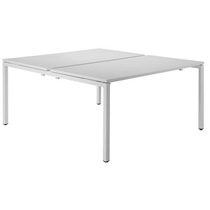 3660141254839 - Doppelschreibtisch easyDesk B2P80X1401313 75cm (H) 140cmx166cm (BxT) rechteckig weiß   Weiß 3660141254839 PAPERFLOW