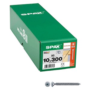 4003530246180 - Spax - Holzbauschraube 10 x 300 mm 50 Stück Vollgewinde Senkkopf t-star plus T50 CUT-Spitze wirox - 1201011003005 4003530246180 - Spax - Holzbauschraube 10 x 300 mm 50 Stück Vollgewinde Senkkopf t-star plus T50 CUT-Spitze wirox - 1201011003005
