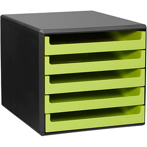 M&M Schubladenbox lindgrün 30057631, DIN A4 mit 5 Schubladen | office  discount