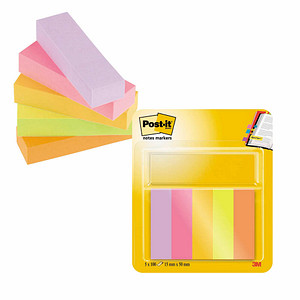 Post-it® Page Marker Energetic Haftmarker farbsortiert 5x 50 Streifen