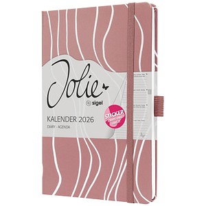 4004360774768 - Buchkalender J6351 rosé 2 Seiten   1 Woche  4004360774768 Sigel