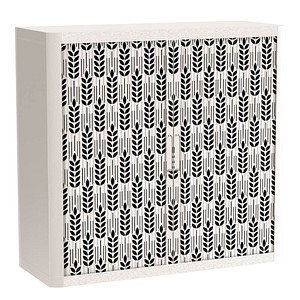 PAPERFLOW easyOffice Black & White Rollladenschrank 60516 2 Fachböden 110,0 x 41,5 x 104,0 cm
