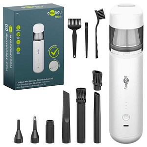 4040849778285 - GOOBAY 77828 - Akku Handstaubsauger 80W beutellos 3 Stufen mit 10 Aufsätzen