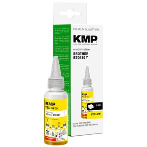 KMP  gelb Tintenflasche kompatibel zu brother BTD180Y