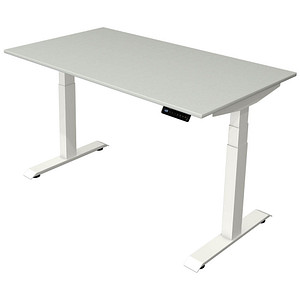 4044917446243 - Move 4 elektrisch höhenverstellbarer Schreibtisch lichtgrau rechteckig T-Fuß-Gestell weiß 1400 x 800 cm 4044917446243 Kerkman