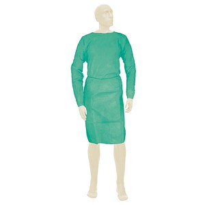 4250016420163 - unisex Schutzkittel BeeSana PP grün Einheitsgröße 4250016420163 10 Stück