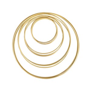 Rayher Metallringe-Set beschichtet gold Ø je 3 Stück 10,0/15,0/20,0/25,0 cm 10 St.