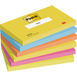4046719506620 - POST-IT Haftnotizen Notes 622-12SS-COS 127 x 76 mm wiederablösbar cellophanfrei verpackt farbsortiert 6 x 100 Blatt 4046719506620 - POST-IT Haftnotizen Notes 622-12SS-COS 127 x 76 mm wiederablösbar cellophanfrei verpackt farbsortiert 6 x 100 Blatt