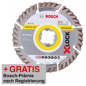 3165140933834 - Diamant-Trennscheibe x-lock Ø125mm fBackstein fBeton fKalksandstein 2608615166 - Bosch