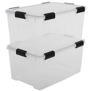 7091039444098 - Aufbewahrungsbox Water Proof 6170 außen 39x59x29cm Polypropylen transparent schwarz 7091039444098 IRIS Ohyama 7091039444098 - Aufbewahrungsbox Water Proof 6170 außen 39x59x29cm Polypropylen transparent schwarz 7091039444098 IRIS Ohyama