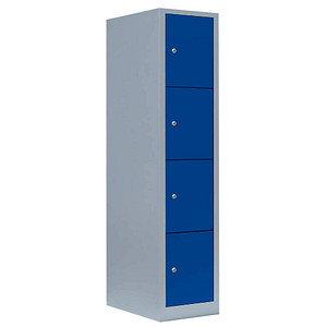 4061815519282 - Schließfachschrank enzianblau lichtgrau 523411 4 Schließfächer 415 x 500 x 1800 cm 4061815519282 LÜLLMANN