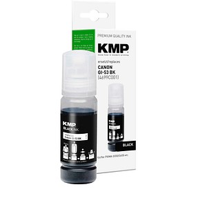 KMP  schwarz Tintenflasche kompatibel zu Canon GI53PGBK