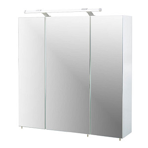 4027181078730 - Bäder - Spiegelschrank Badspiegel Wandspiegel 3 Türen Schalter Steckdose Weiß Hochglanz 4027181078730 - Bäder - Spiegelschrank Badspiegel Wandspiegel 3 Türen Schalter Steckdose Weiß Hochglanz