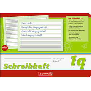 4003273260085 - Schreiblernheft 10-45941 Lineatur 1q   Schreiblern-Lineatur A5 quer 90g grün 16 Blatt   32 Seiten 4003273260085 Brunnen