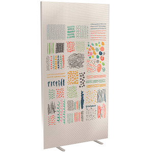 PAPERFLOW Trennwand easyScreen Colour, 61087 bunt 94,0 x 173,4 cm, 1 St.