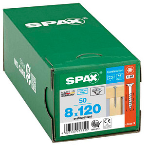 SPAX® Universalschrauben T40 Senkkopf Edelstahl A2 8 mm x 120 mm, 50 St.