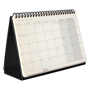 4004360771798 - Tischkalender Conceptum 2026 C2681 A5 Querformat 144 Seiten 1 Jahr auf 2 Seiten unten Monat oben Notizseite PEFC®-Papier Kunststoff schwarz