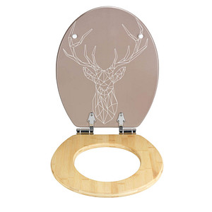 4008838274989 - Premium WC-Sitz Stag MDF Bambus mit Absenkautomatik Braun mdf mehrfarbig Zinkdruckguss silber matt - braun - Wenko 4008838274989 - Premium WC-Sitz Stag MDF Bambus mit Absenkautomatik Braun mdf mehrfarbig Zinkdruckguss silber matt - braun - Wenko