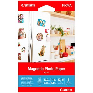 4549292137583 - Fotopapier MG-101 Magnetic 3634C002 10x15cm für Inkjet 670g weiß glänzend einseitig bedruckbar 4549292137583 5 Blatt