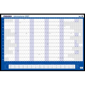 FRANKEN horizontal Jahresplaner, Tageseinteilung 91,0 x 61,0 cm