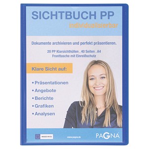 4009212065261 - Office Sichtbuch DIN A4 20 Hüllen blau 4009212065261 Pagna