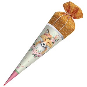ROTH Schultüte Funny Fuchs rund 70 cm mehrfarbig