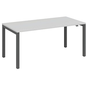 4260672333462 - fm Catro Schreibtisch weiß anthrazit metallic rechteckig 4-Fuß-Gestell grau 1600 x 800 cm 4260672333462 - fm Catro Schreibtisch weiß anthrazit metallic rechteckig 4-Fuß-Gestell grau 1600 x 800 cm