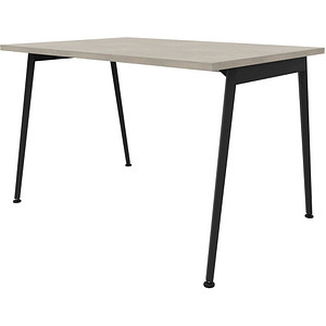 Quadrifoglio X3 Schreibtisch beton rechteckig, 4-Fuß-Gestell grau 120,0 x 80,0 cm