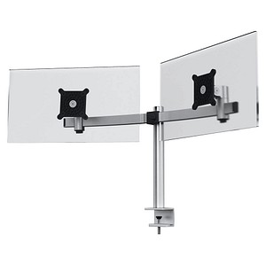 DURABLE Monitor-Halterung 508523 silber für 2 Monitore, Tischklemme