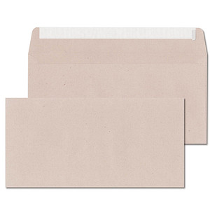 ÖKI Briefumschläge Natur DIN lang ohne Fenster recycling-grau haftklebend 1.000 St.