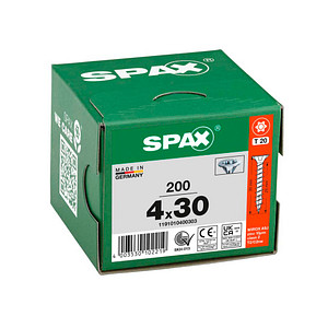 4003530102219 - SPAX® Universalschrauben T20 Senkkopf WIROX 30mm x 4 mm 200 St