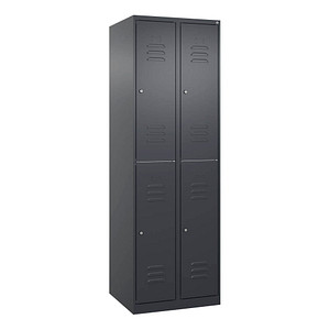 4067521371060 - Spind Classic Plus anthrazitgrau 080300-20-S10047 4 Schließfächer 600 x 500 x 1850 cm 4067521371060 C+P-Möbel 4067521371060 - Spind Classic Plus anthrazitgrau 080300-20-S10047 4 Schließfächer 600 x 500 x 1850 cm 4067521371060 C+P-Möbel
