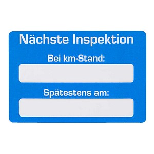 4052301105027 - Aufkleber Nächste Inspektion bei blau weiß 250 St