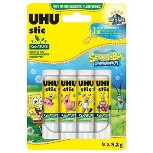 UHU stic ReNATURE SpongeBob Schwammkopf Klebestifte 8,2 g, 4 St.