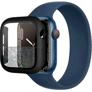 5711724036644 - FullBody Displayschutzglas Passend für (Details) Apple Watch 7 (44 mm) Transparent Schwarz