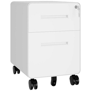 AKTION: BISLEY EasyRoll Rollcontainer verkehrsweiß 2 Auszüge 40,0 x 50,0 x 50,0 cm