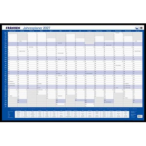 FRANKEN vertikal Jahresplaner, Monatseinteilung 91,0 x 61,0 cm