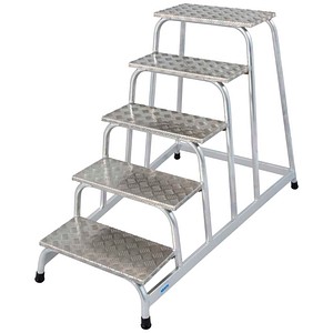 KRAUSE Montagetritt STABILO  silber 5 Stufen, H: 101,0 cm
