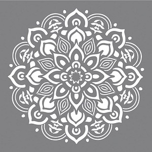 4006166499289 - Dekor-Schablone Mandala grau