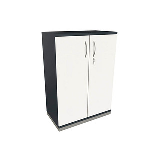 4260429764600 - fm Aktenschrank Sidney 4260429764600 lavagrau weiß 2 Fachböden 800 x 442 x 1133 cm