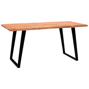 4251757721335 - WOHNLING Esstisch akazie rechteckig U-Fuß-Gestell schwarz 1800 x 900 x 760 cm