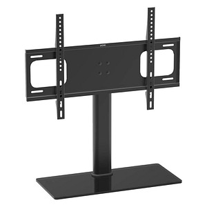 4051814365881 - TV Standfuß Aufsatz Erhöhung Alu Fernseh Ständer ESG-Sicherheitsglas Maße ca H 67 x B 66 x T 25 cm - B-TTS-600